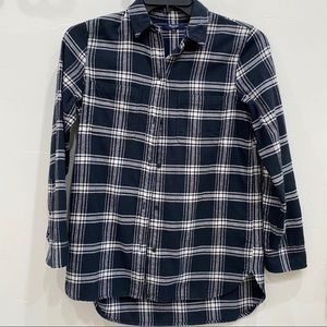 Madewell black and white plaid shirt - XS